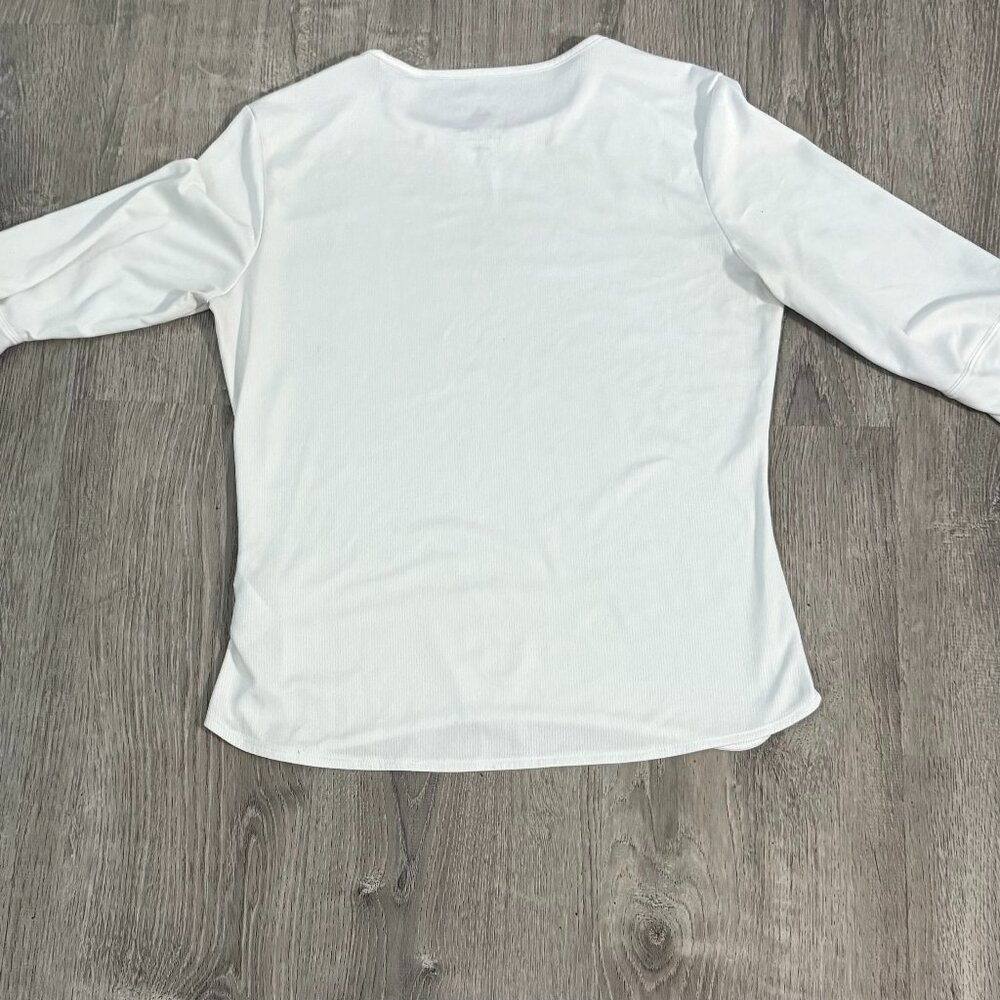 Adidas Shirt Womens White Medium Climalite Long Sleeve Energy Running